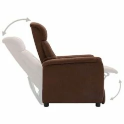 VidaXL Fauteuil inclinable Marron Similicuir daim -Fauteuils Soldes image 6 289764