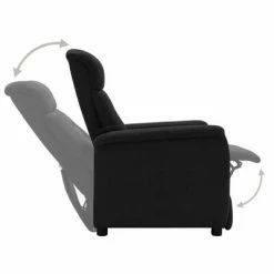 VidaXL Fauteuil inclinable Noir Similicuir daim -Fauteuils Soldes image 6 289768