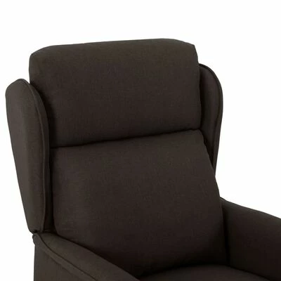 VidaXL Fauteuil inclinable Marron foncé Tissu 8 VidaXL Fauteuil inclinable Marron foncé Tissu – Image 6