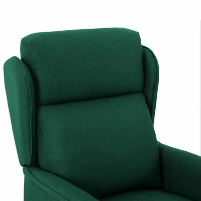 VidaXL Fauteuil inclinable Vert foncé Tissu 8 VidaXL Fauteuil inclinable Vert foncé Tissu – Image 6