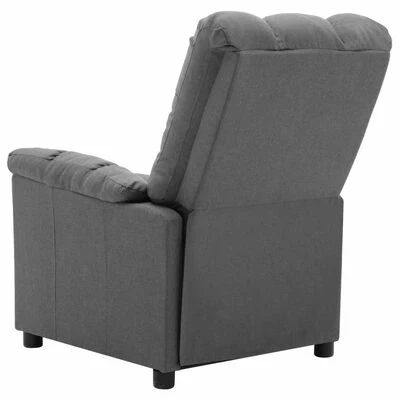 VidaXL Fauteuil inclinable Gris clair Tissu 8 VidaXL Fauteuil inclinable Gris clair Tissu – Image 6