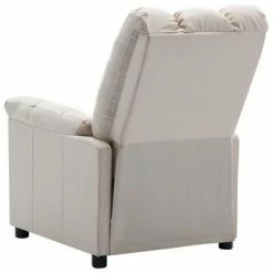 VidaXL Fauteuil inclinable Crème Tissu -Fauteuils Soldes image 6 289805
