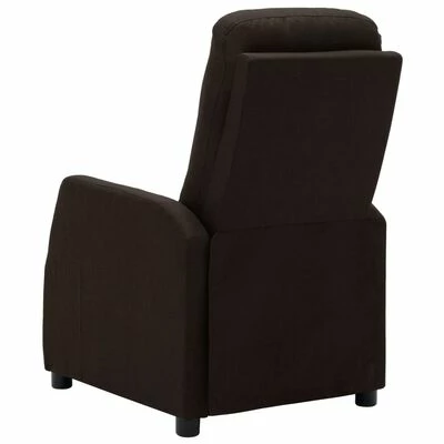 VidaXL Fauteuil inclinable Marron foncé Tissu 8 VidaXL Fauteuil inclinable Marron foncé Tissu – Image 6