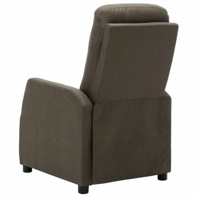 VidaXL Fauteuil inclinable Taupe Tissu 8 VidaXL Fauteuil inclinable Taupe Tissu – Image 6