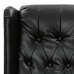 VidaXL Fauteuil releveur inclinable Noir Similicuir brillant -Fauteuils Soldes image 6 3093419