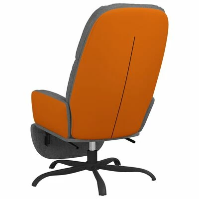 VidaXL Chaise de relaxation avec repose-pied Gris clair Tissu 8 VidaXL Chaise de relaxation avec repose-pied Gris clair Tissu – Image 6