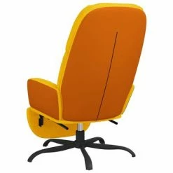 VidaXL Chaise de relaxation avec repose-pied Jaune moutarde Tissu -Fauteuils Soldes image 6 3097400