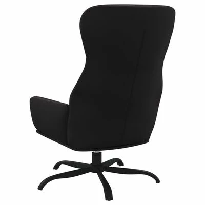 VidaXL Chaise de relaxation avec tabouret Noir Similicuir 8 VidaXL Chaise de relaxation avec tabouret Noir Similicuir – Image 6