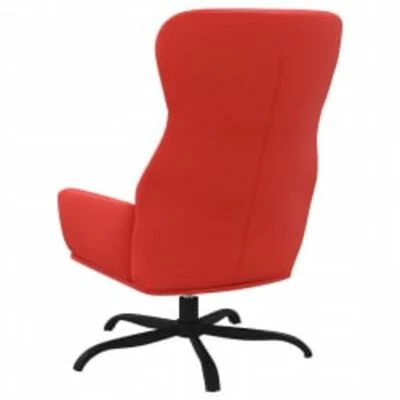 VidaXL Chaise de relaxation avec tabouret Rouge Similicuir 8 VidaXL Chaise de relaxation avec tabouret Rouge Similicuir – Image 6