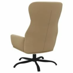 VidaXL Chaise de relaxation avec tabouret Cappuccino Similicuir -Fauteuils Soldes image 6 3097450