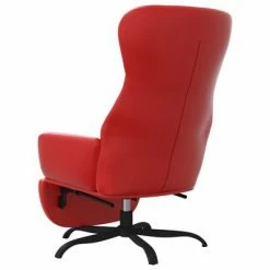 VidaXL Chaise de relaxation avec repose-pied Bordeaux Similicuir -Fauteuils Soldes image 6 3097455