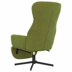 VidaXL Chaise de relaxation avec repose-pieds Vert clair Velours 13 VidaXL Chaise de relaxation avec repose-pieds Vert clair Velours -Fauteuils Soldes image 6 3097498