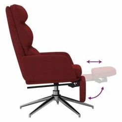 VidaXL Chaise de relaxation avec repose-pied Rouge bordeaux Tissu 13 VidaXL Chaise de relaxation avec repose-pied Rouge bordeaux Tissu -Fauteuils Soldes image 6 3097532