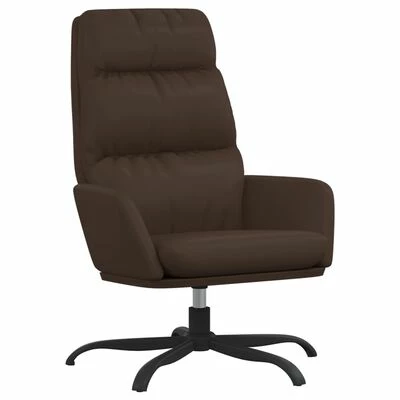 VidaXL Chaise de relaxation avec tabouret Marron Similicuir 8 VidaXL Chaise de relaxation avec tabouret Marron Similicuir – Image 6