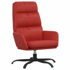 VidaXL Chaise de relaxation avec tabouret Bordeaux Similicuir -Fauteuils Soldes image 6 3097539