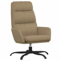 VidaXL Chaise de relaxation avec tabouret Cappuccino Similicuir -Fauteuils Soldes image 6 3097541