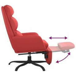 VidaXL Chaise de relaxation avec repose-pied Bordeaux Similicuir 13 VidaXL Chaise de relaxation avec repose-pied Bordeaux Similicuir -Fauteuils Soldes image 6 3097546