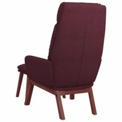 VidaXL Chaise de relaxation avec tabouret Violet Tissu -Fauteuils Soldes image 6 3097573