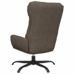 VidaXL Chaise de relaxation avec tabouret Taupe Tissu -Fauteuils Soldes image 6 3097592