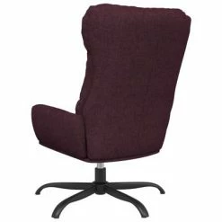 VidaXL Chaise de relaxation avec tabouret Violet Tissu -Fauteuils Soldes image 6 3097593