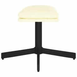 VidaXL Chaise de relaxation avec tabouret Crème Similicuir 13 VidaXL Chaise de relaxation avec tabouret Crème Similicuir -Fauteuils Soldes image 6 3097606