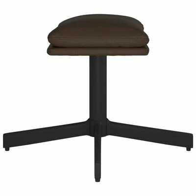 VidaXL Chaise de relaxation avec tabouret Marron Similicuir 8 VidaXL Chaise de relaxation avec tabouret Marron Similicuir – Image 6