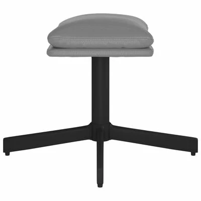 VidaXL Chaise de relaxation avec tabouret Gris anthracite Similicuir 8 VidaXL Chaise de relaxation avec tabouret Gris anthracite Similicuir – Image 6