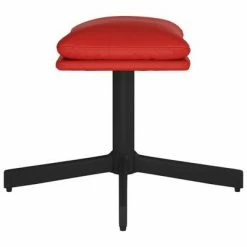 VidaXL Chaise de relaxation avec tabouret Bordeaux Similicuir -Fauteuils Soldes image 6 3097609