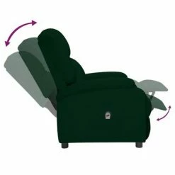 VidaXL Fauteuil inclinable électrique Vert foncé Velours -Fauteuils Soldes image 6 3098395