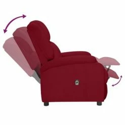 VidaXL Fauteuil inclinable électrique Bordeaux Velours 13 VidaXL Fauteuil inclinable électrique Bordeaux Velours -Fauteuils Soldes image 6 3098398