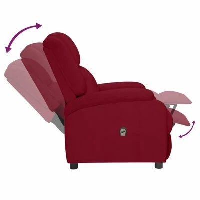 VidaXL Fauteuil inclinable électrique Bordeaux Velours 8 VidaXL Fauteuil inclinable électrique Bordeaux Velours – Image 6