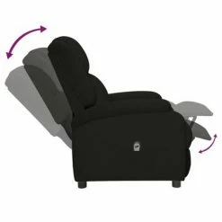 VidaXL Fauteuil inclinable électrique Noir Velours -Fauteuils Soldes image 6 3098399