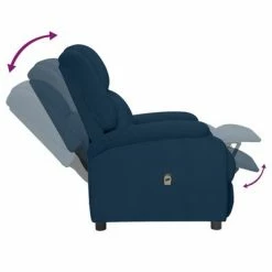 VidaXL Fauteuil inclinable électrique Bleu Velours -Fauteuils Soldes image 6 3098403