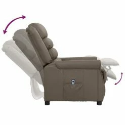 VidaXL Fauteuil inclinable électrique Gris Similicuir -Fauteuils Soldes image 6 3098468