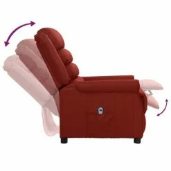 VidaXL Fauteuil inclinable électrique Rouge bordeaux Similicuir -Fauteuils Soldes image 6 3098470