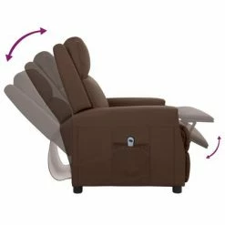 VidaXL Fauteuil inclinable électrique Marron Similicuir -Fauteuils Soldes image 6 3098479