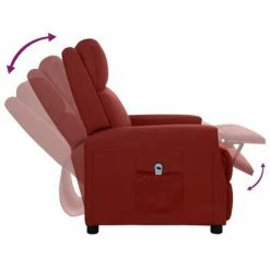 VidaXL Fauteuil inclinable électrique Rouge bordeaux Similicuir -Fauteuils Soldes image 6 3098484