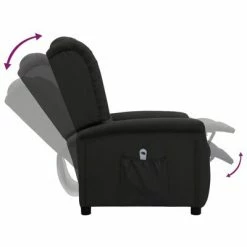 VidaXL Fauteuil inclinable électrique Noir Tissu -Fauteuils Soldes image 6 3098508