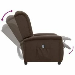 VidaXL Fauteuil inclinable électrique Marron foncé Tissu -Fauteuils Soldes image 6 3098511