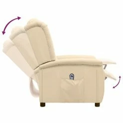 VidaXL Fauteuil inclinable électrique Crème Tissu 13 VidaXL Fauteuil inclinable électrique Crème Tissu -Fauteuils Soldes image 6 3098515