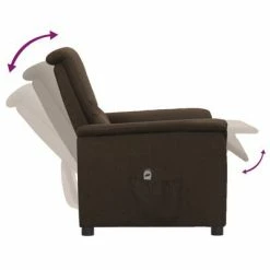 VidaXL Fauteuil inclinable électrique Marron foncé Tissu 13 VidaXL Fauteuil inclinable électrique Marron foncé Tissu -Fauteuils Soldes image 6 3098549