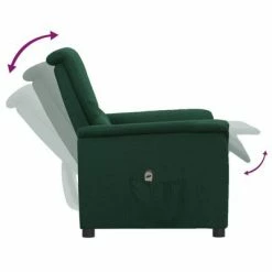 VidaXL Fauteuil inclinable électrique Vert foncé Tissu 13 VidaXL Fauteuil inclinable électrique Vert foncé Tissu -Fauteuils Soldes image 6 3098550