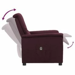 VidaXL Fauteuil inclinable électrique Violet Tissu -Fauteuils Soldes image 6 3098551