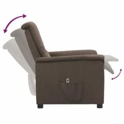 VidaXL Fauteuil inclinable électrique Taupe Tissu -Fauteuils Soldes image 6 3098552