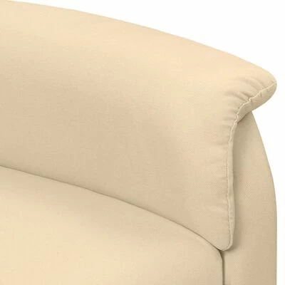 VidaXL Fauteuil inclinable électrique Crème Tissu 8 VidaXL Fauteuil inclinable électrique Crème Tissu – Image 6