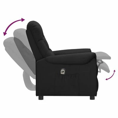 VidaXL Fauteuil inclinable électrique Noir Similicuir 8 VidaXL Fauteuil inclinable électrique Noir Similicuir – Image 6