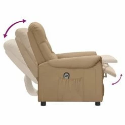 VidaXL Fauteuil inclinable électrique Cappuccino Similicuir -Fauteuils Soldes image 6 3098570