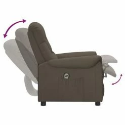 VidaXL Fauteuil inclinable électrique Gris Similicuir -Fauteuils Soldes image 6 3098572
