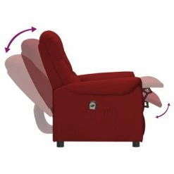VidaXL Fauteuil inclinable électrique Rouge bordeaux Similicuir -Fauteuils Soldes image 6 3098574