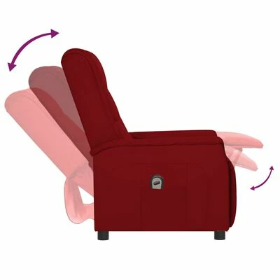 VidaXL Fauteuil inclinable électrique Rouge bordeaux Similicuir 8 VidaXL Fauteuil inclinable électrique Rouge bordeaux Similicuir – Image 6